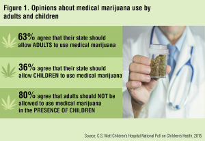 Figure 1: Opinions on the use of medical marijuana for adults and children